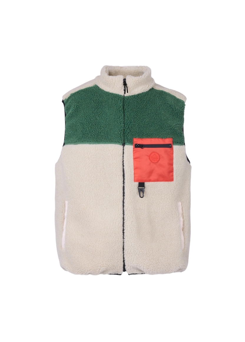 BLOCK COLOR SHERPA VEST