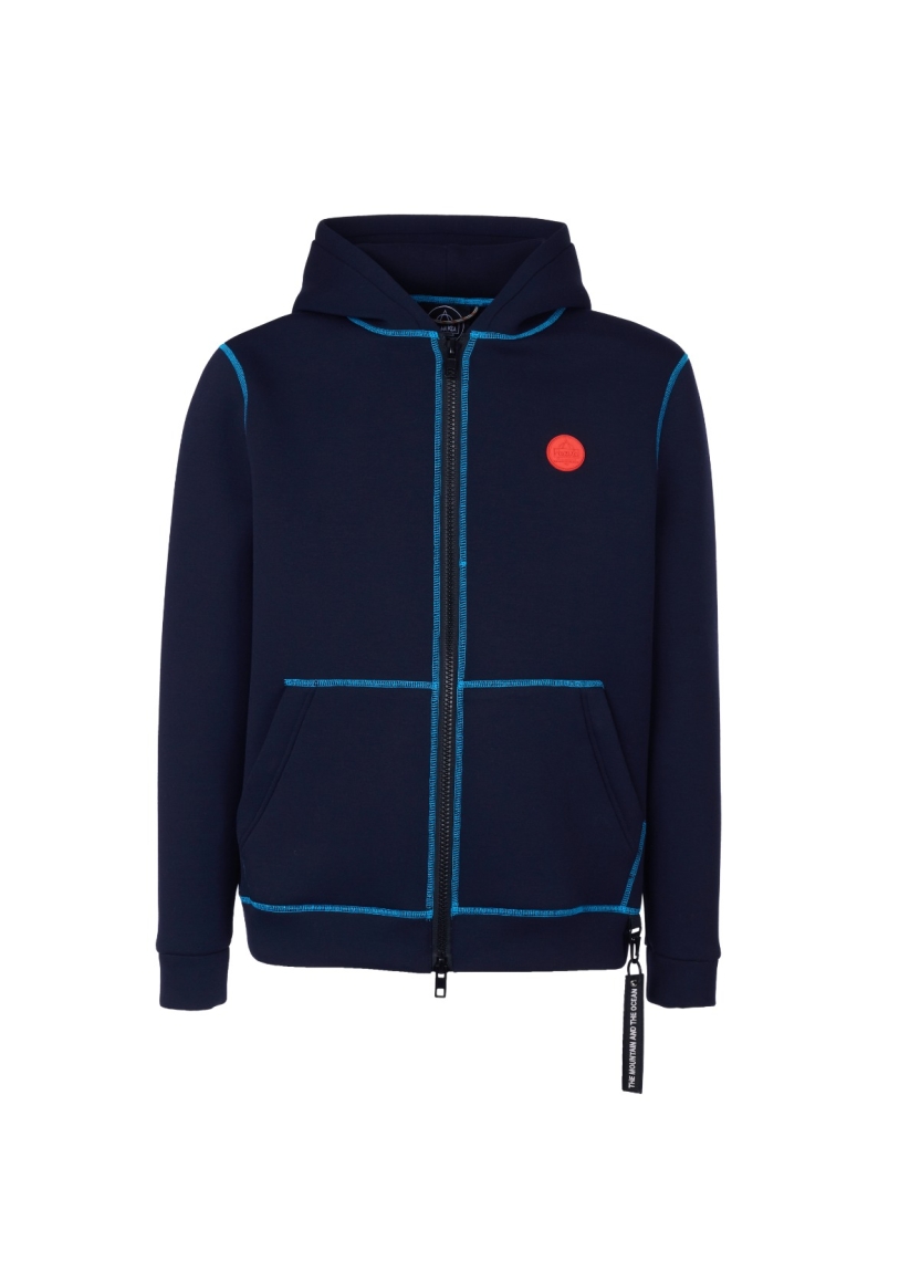 CONTRAST STITCHING HOODIE