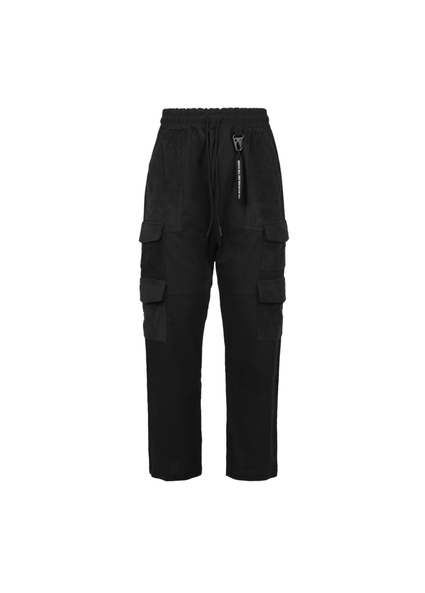 MIXED FABRICS CARGO PANTS