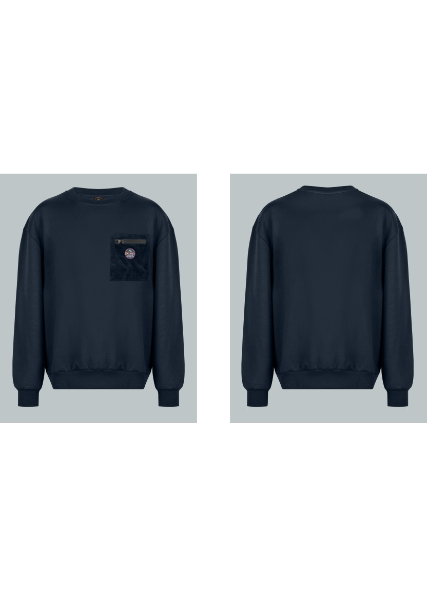 VELVET POCKET SWEATSHIRT