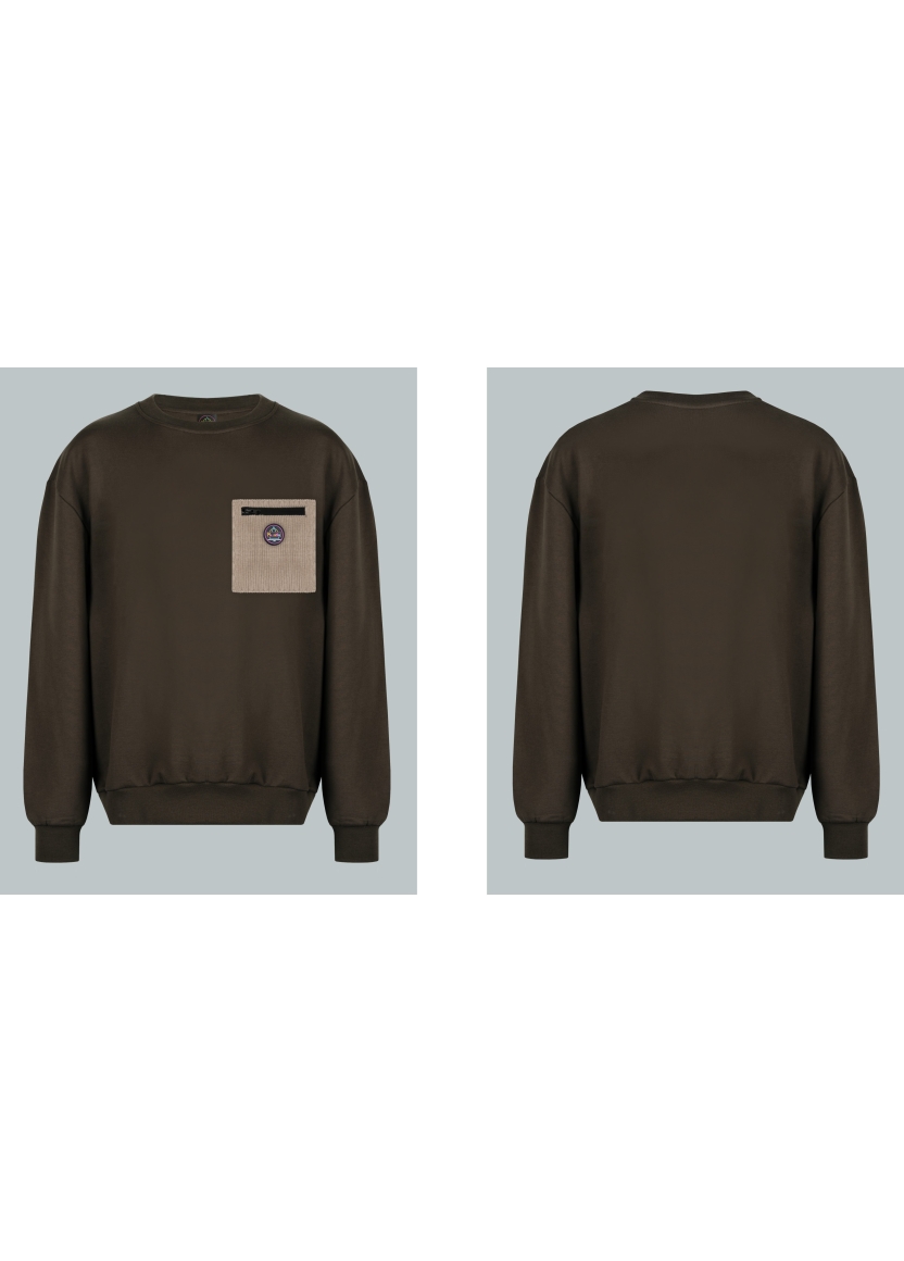 VELVET POCKET SWEATSHIRT