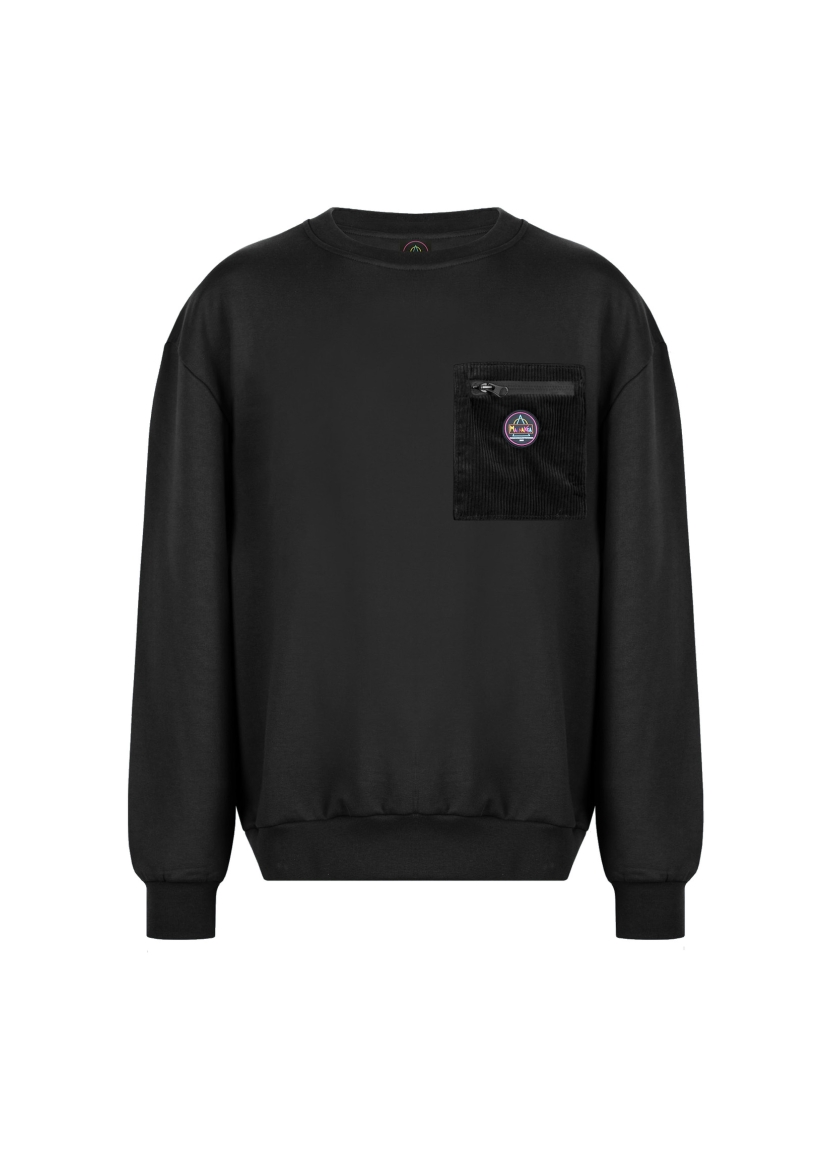 VELVET POCKET SWEATSHIRT — fronte