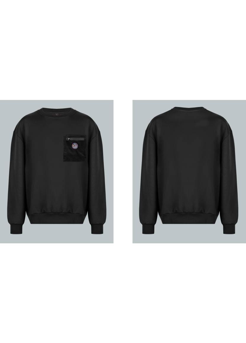 VELVET POCKET SWEATSHIRT