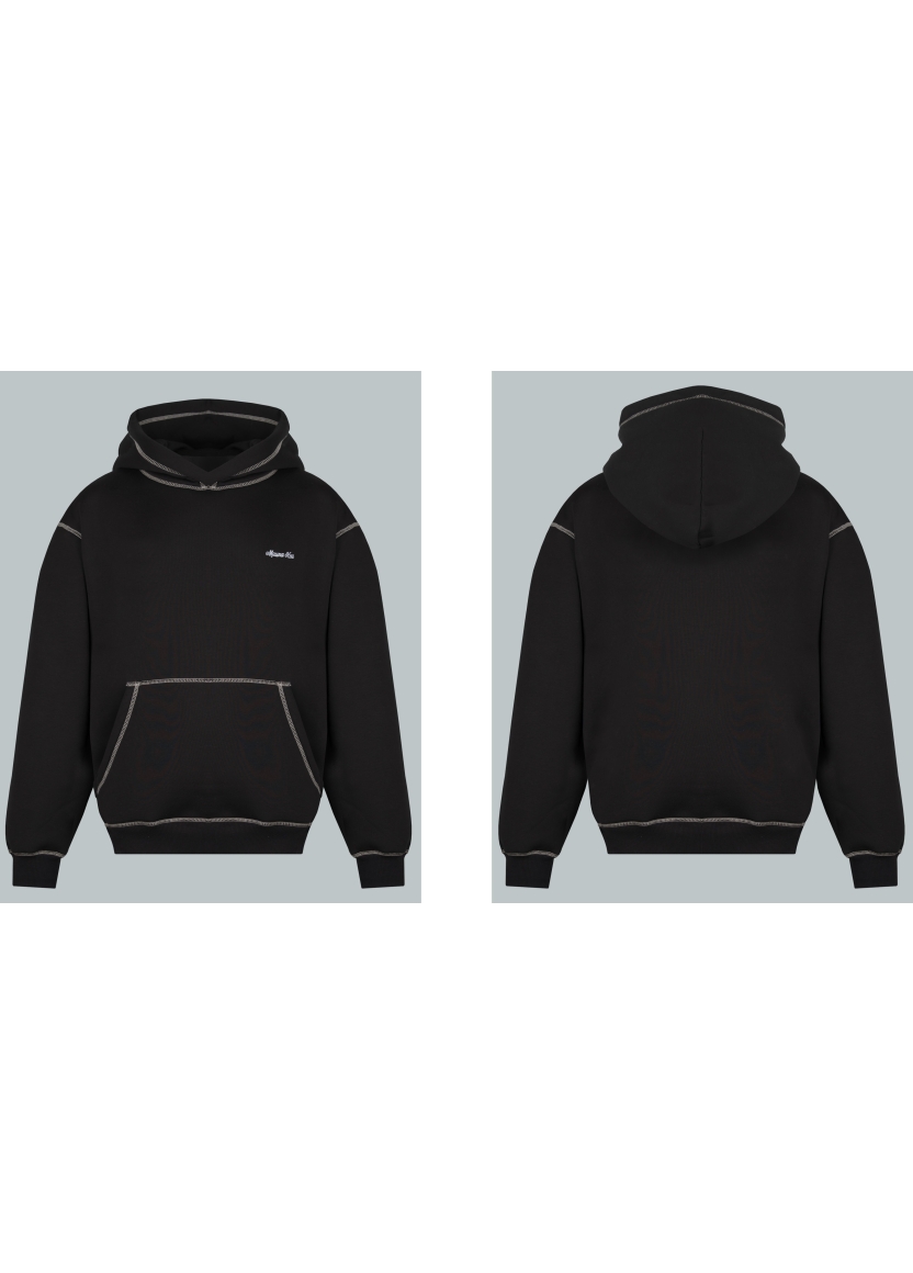 CONTRAST STITCHING HOODIE