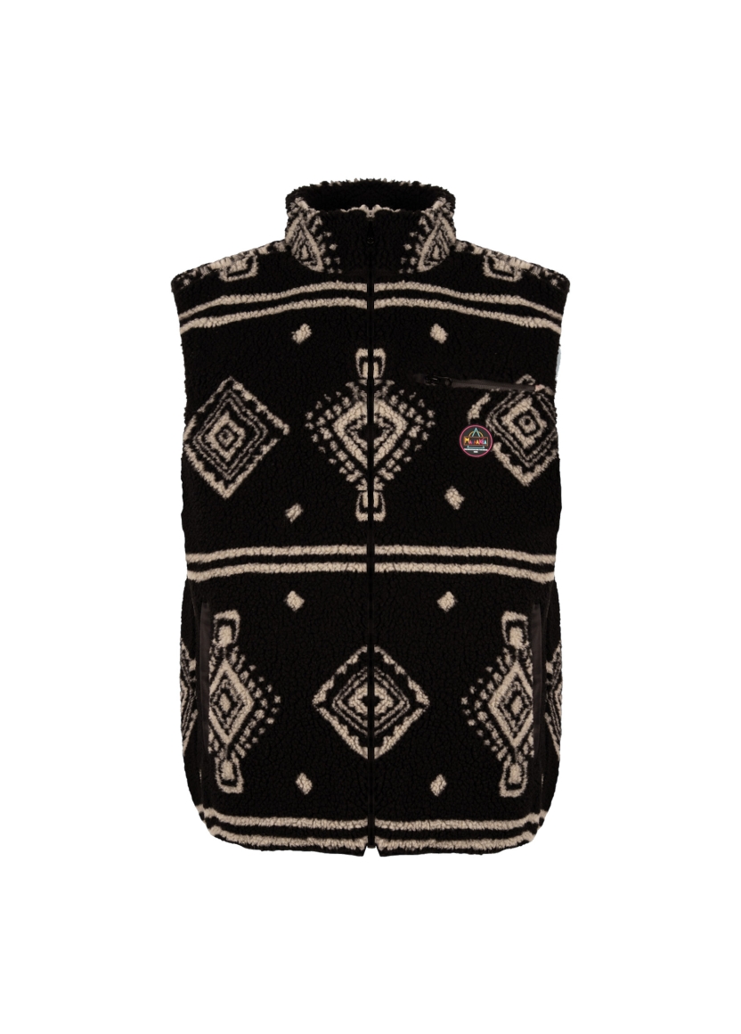 ETHNIC SHERPA VEST — fronte